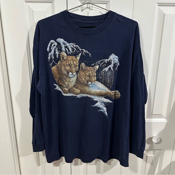 Natural Wonders Other - Vintage Natural Wonders Mountain Lion Long Sleeve Shirt